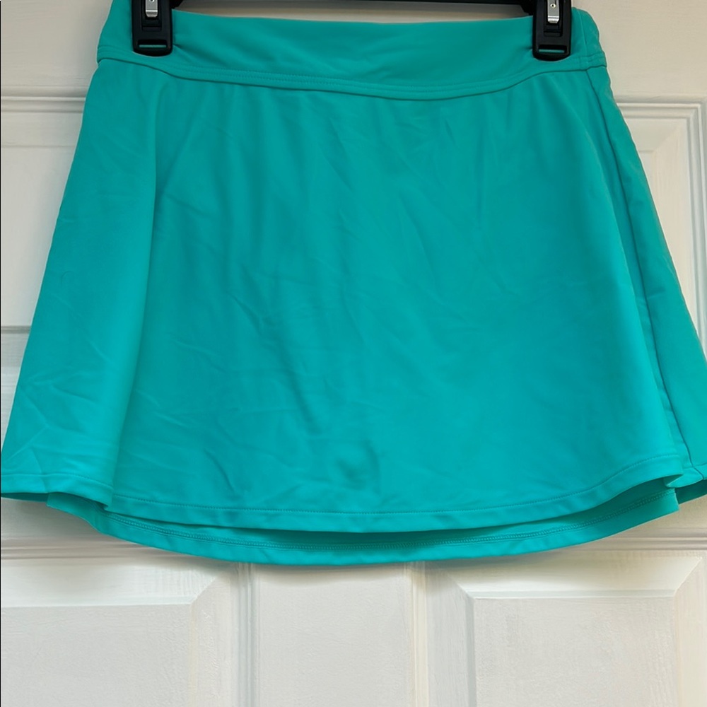 Women's Solid Swim Skirt Build-in Brief Tankini Bottoms-Size S NWOT